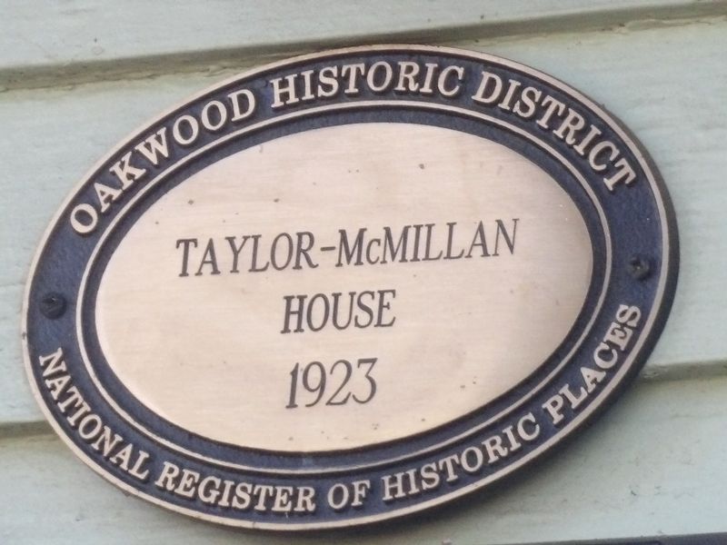 Taylor-McMillan House Marker. Click for full size. Taylor-McMillan House Marker image. Click for full size.