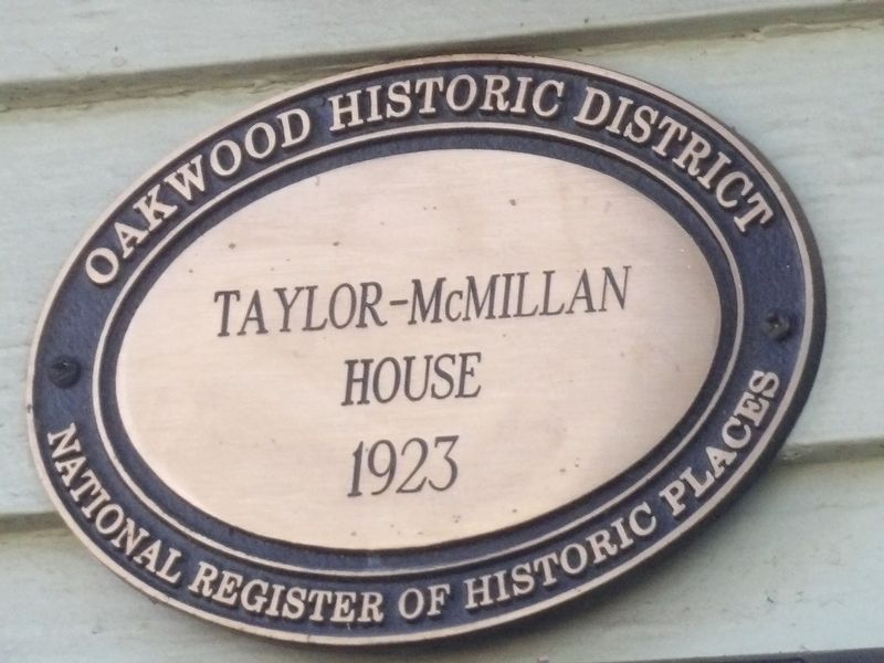 Taylor-McMillan House Marker image. Click for full size.