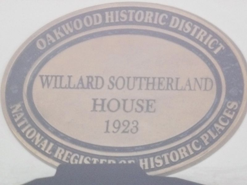 Willard Southerland House Marker. Click for full size. Willard Southerland House Marker image. Click for full size.