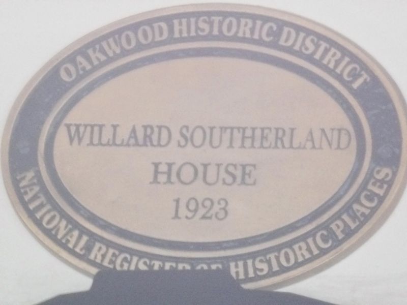 Willard Southerland House Marker image. Click for full size.