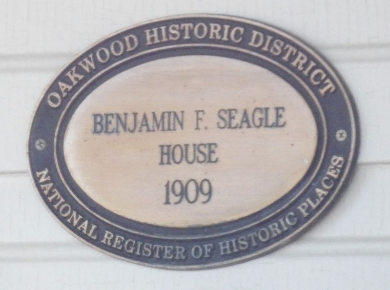 Benjamin F. Seagle House Marker image. Click for full size.