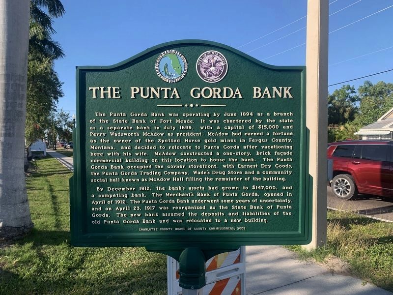 The Punta Gorda Bank Marker image. Click for full size.