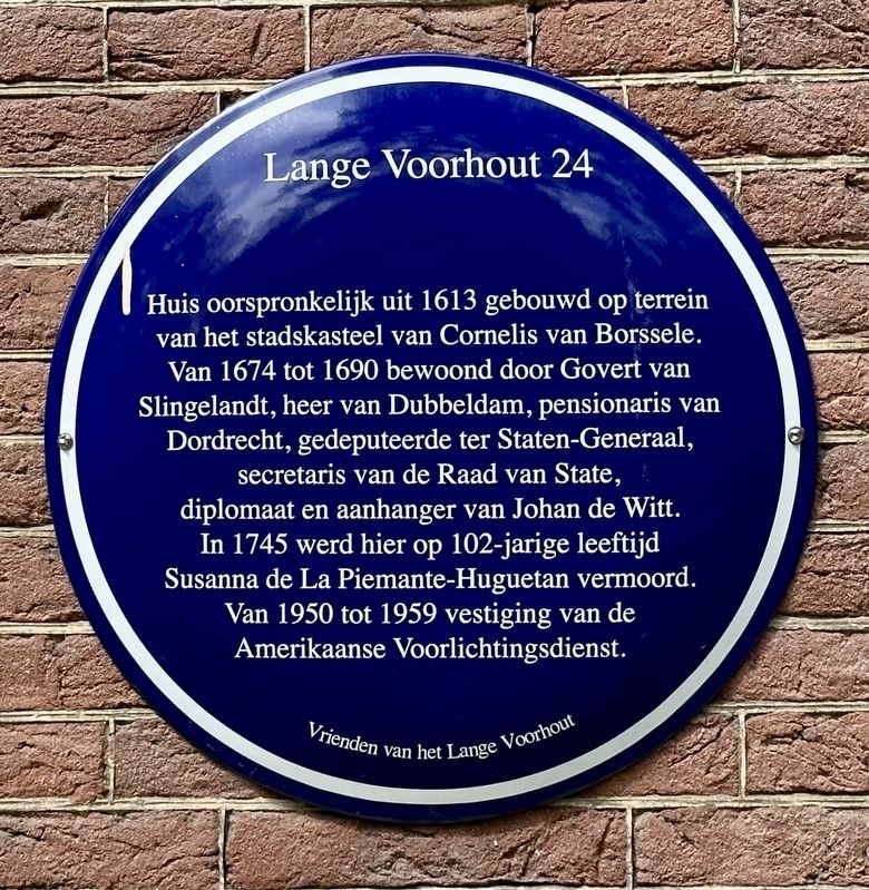 Lange Voorhout 24 Marker. Click for full size. Lange Voorhout 24 Marker image. Click for full size.