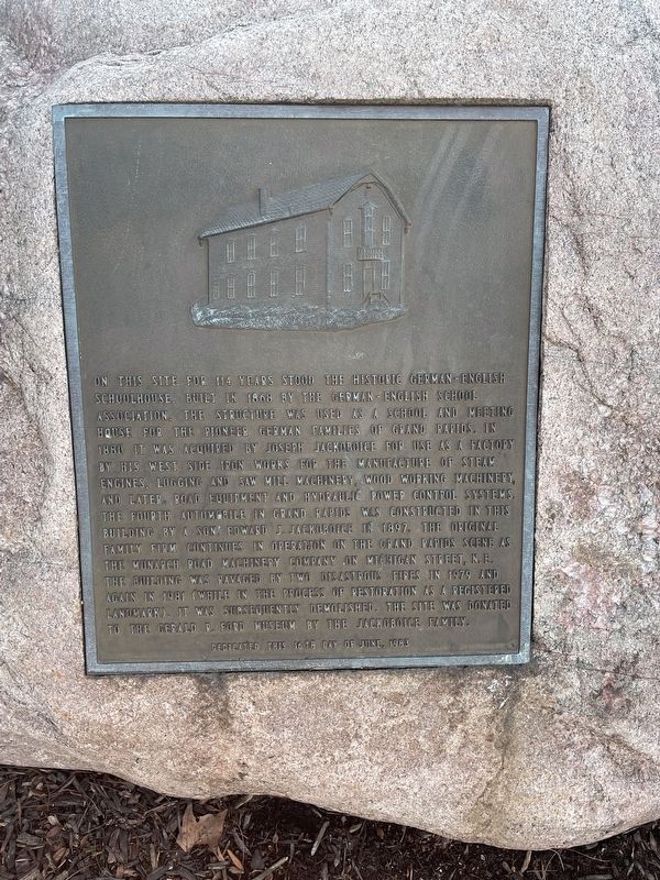German-English Schoolhouse Marker. Click for full size. German-English Schoolhouse Marker image. Click for full size.