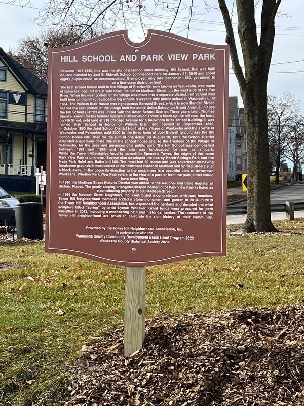 Hill School and Park View Park Marker image. Click for full size.