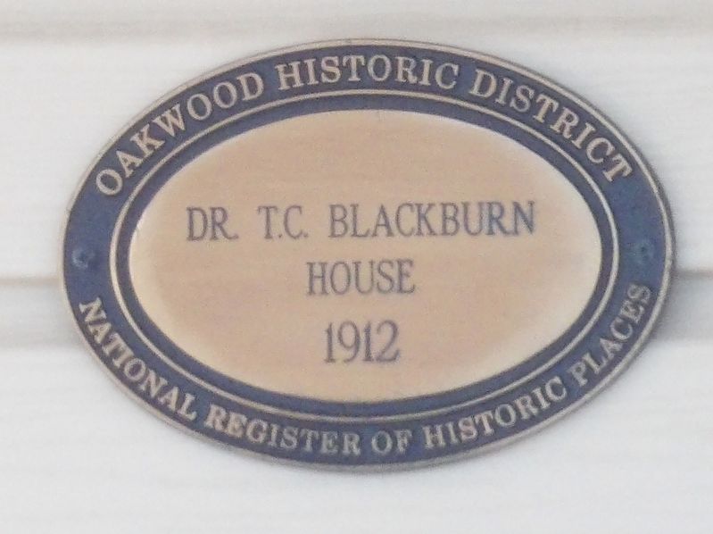 Dr. T.C. Blackburn House Marker image. Click for full size.