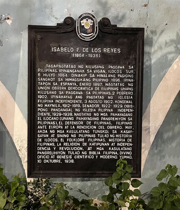 Isabelo F. De Los Reyes Marker image. Click for full size.
