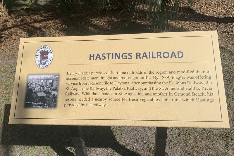Hastings Railroad Marker image. Click for full size.