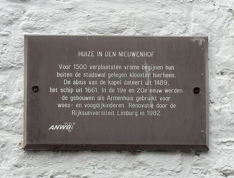 Huis in den Nieuwenhof / House on the Nieuwenhof Marker image. Click for full size.