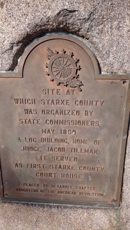 Site At Which Starke County Was Organized Marker. Click for full size. Site At Which Starke County Was Organized Marker image. Click for full size.