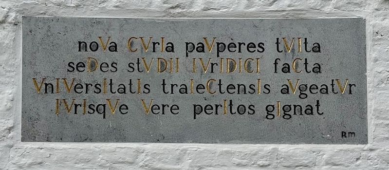 Nova curia paupers tuita� Chronogram image. Click for full size.