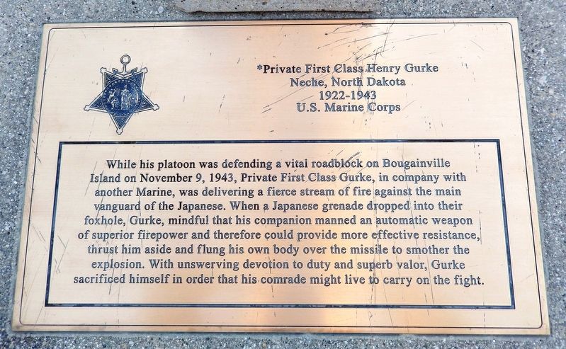 ☆ Private First Class Henry Gurke Marker image. Click for full size.
