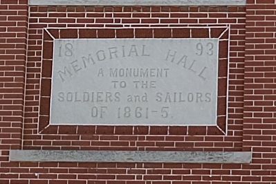 Porter County Memoria'l Hall Marker image. Click for full size.