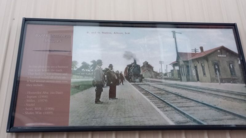 B&O Railroad Depot Albion, IN Marker image. Click for full size.