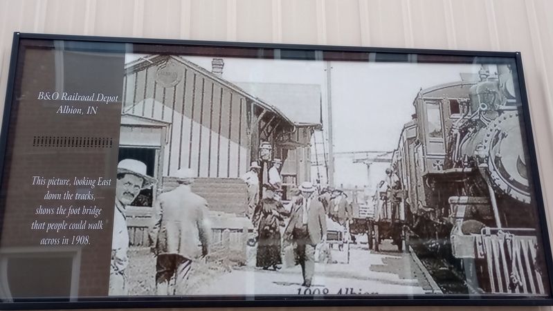 B&O Railroad Depot Albion, IN Marker image. Click for full size.