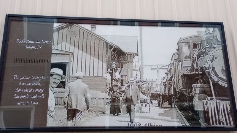 B&O Railroad Depot Albion, IN Marker image. Click for full size.