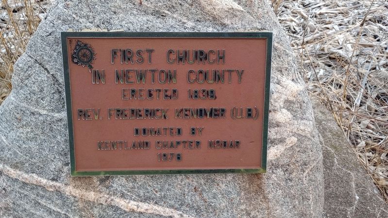 First Church in Newton County Marker. Click for full size. First Church in Newton County Marker image. Click for full size.