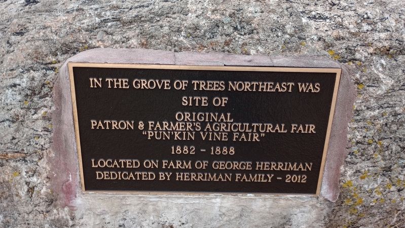 Site of Original "Pun'kin Vine Fair" Marker. Click for full size. Site of Original "Pun'kin Vine Fair" Marker image. Click for full size.