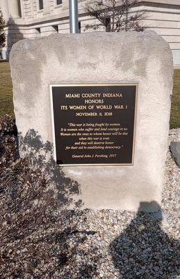 Miami County Women Of World War 1 Memorial Marker. Click for full size. Miami County Women Of World War 1 Memorial Marker image. Click for full size.