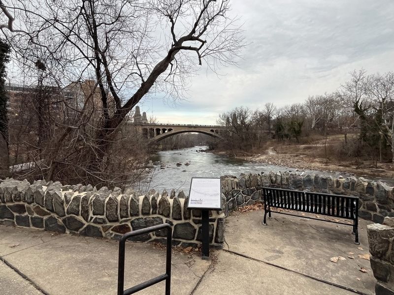 Lower Dam and North Short Millrace Marker image. Click for full size.