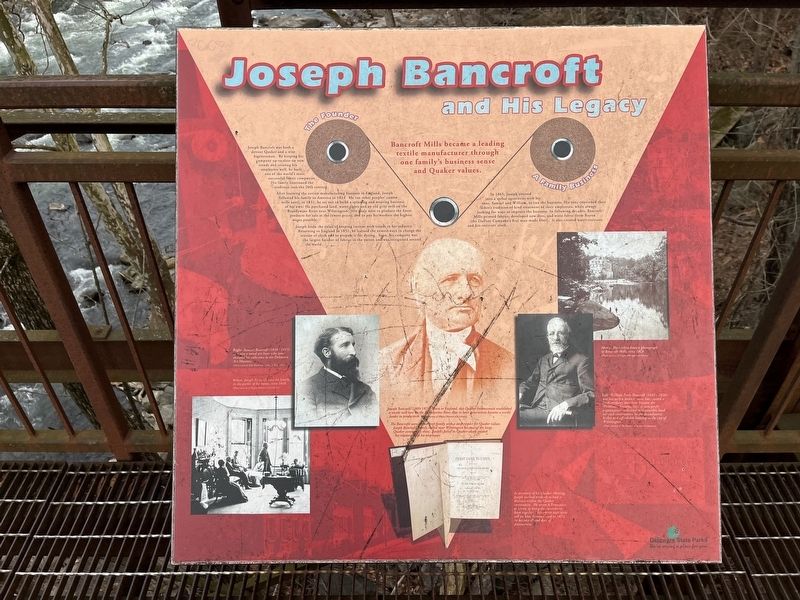 Joseph Bancroft and His Legacy Marker image. Click for full size.