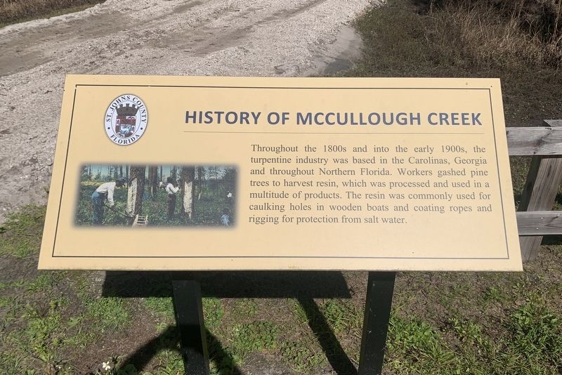 History of McCullough Creek Marker image. Click for full size.
