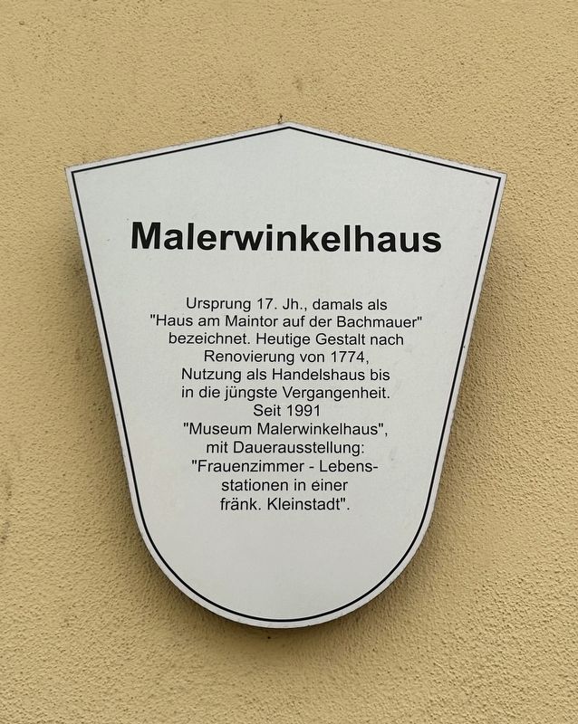 Malerwinkelhaus Marker image. Click for full size.
