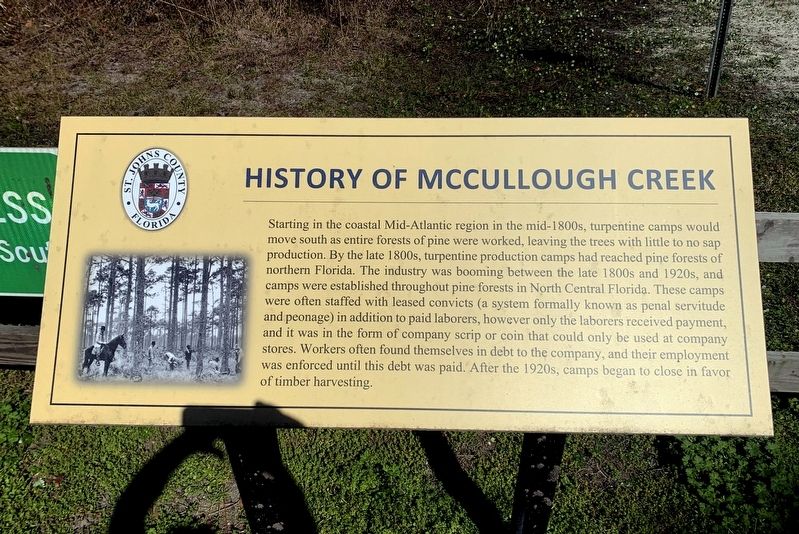 History of McCullough Creek Marker image. Click for full size.