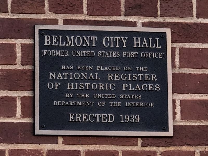 Belmont City Hall Marker. Click for full size. Belmont City Hall Marker image. Click for full size.