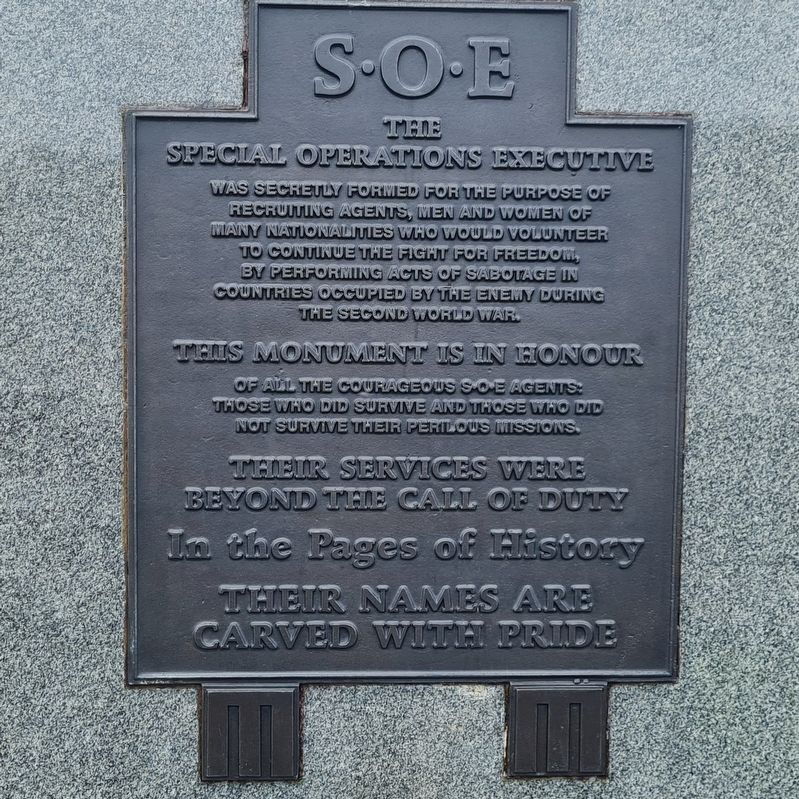 The Special Operations Executive Marker image. Click for full size.