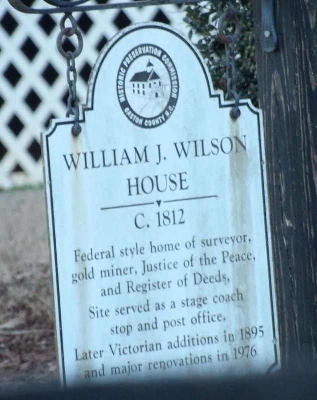 William J. Wilson House Marker image. Click for full size.