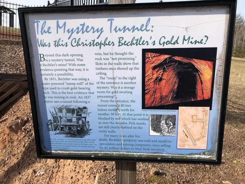 The Mystery Tunnel: Was This Christopher Bechtler's Gold Mine? Marker image. Click for full size.