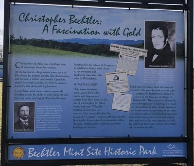 Christopher Bechtler: A Fascination with Gold side of marker. Click for full size. Christopher Bechtler: A Fascination with Gold side of marker image. Click for full size.