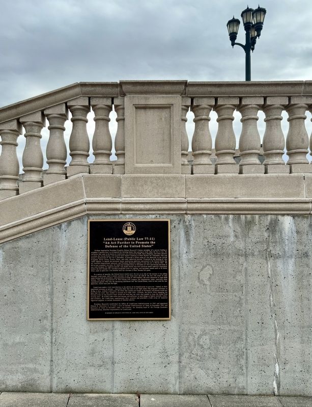 Lend-Lease (Public Law 77-11) Marker image. Click for full size.