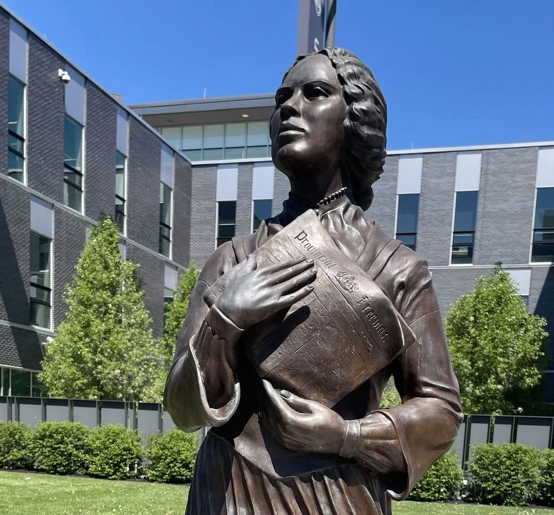 Mary Ann Shadd Cary sculpture, by Donna Mayne image. Click for full size.