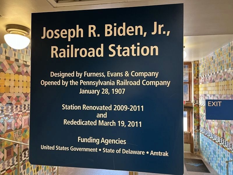 Signage inside the station with identical information to the marker. Click for full size. Signage inside the station with identical information to the marker image. Click for full size.