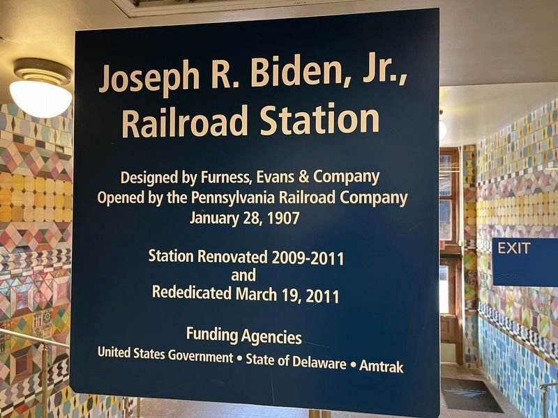 Signage inside the station with identical information to the marker image. Click for full size.