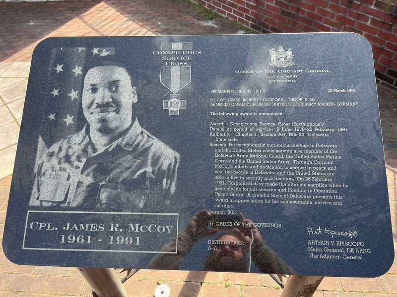 Cpl. James R. McCoy Memorial image. Click for full size.