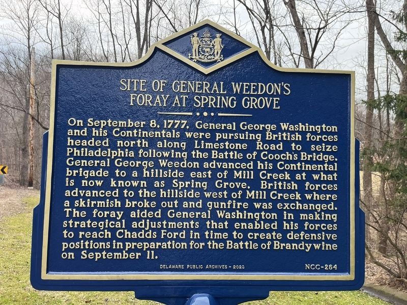 Site of General Weedon's Foray at Spring Grove Marker image. Click for full size.