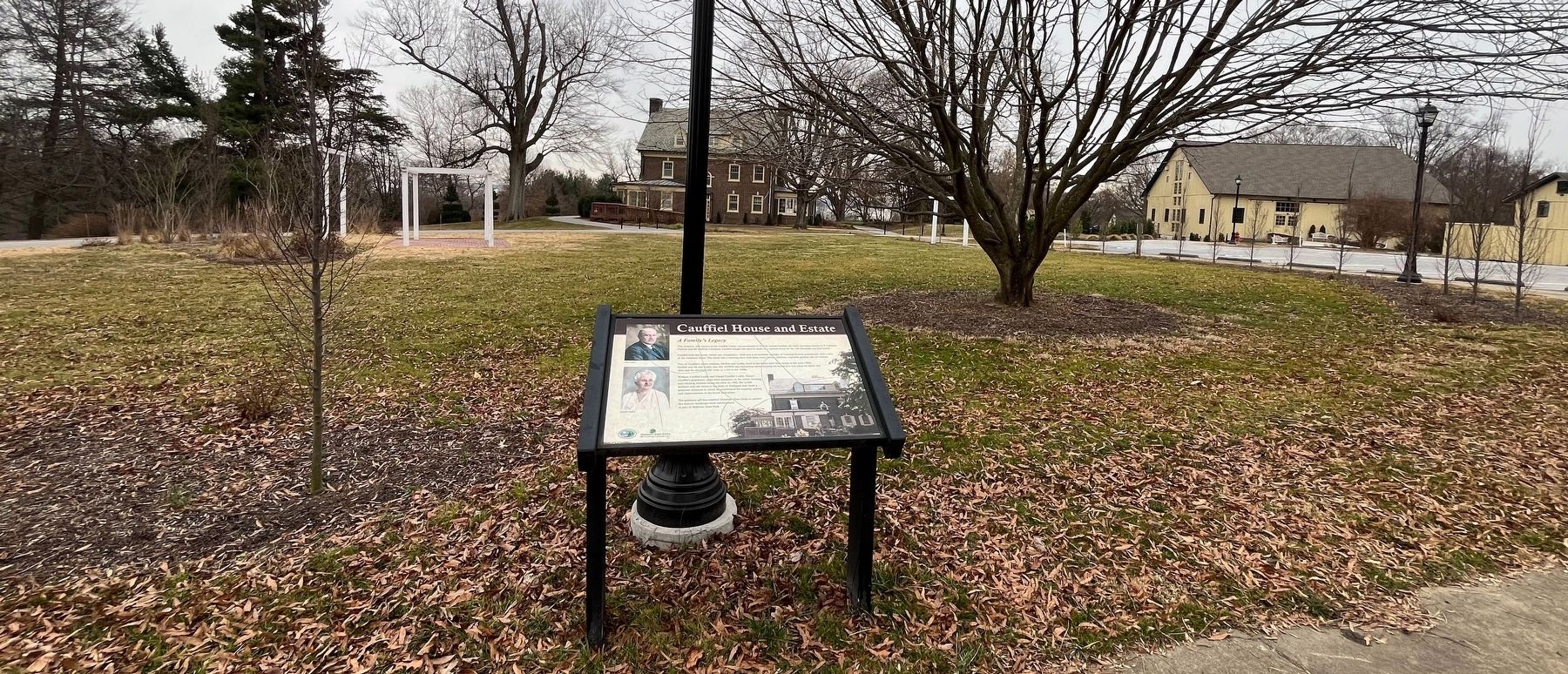 Cauffiel House and Estate Marker with the estate in the background image. Click for full size.