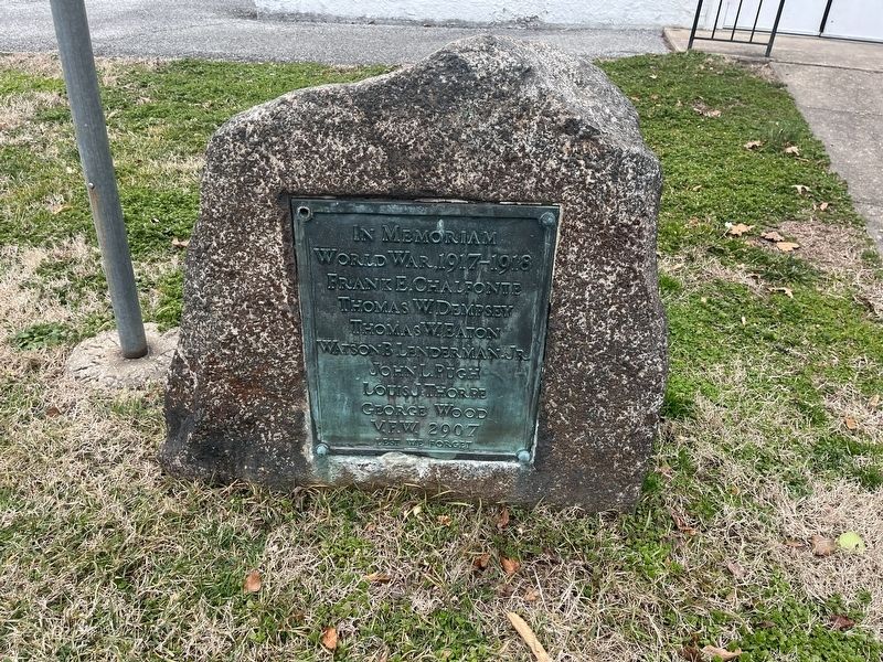 World War I Memorial Marker image. Click for full size.