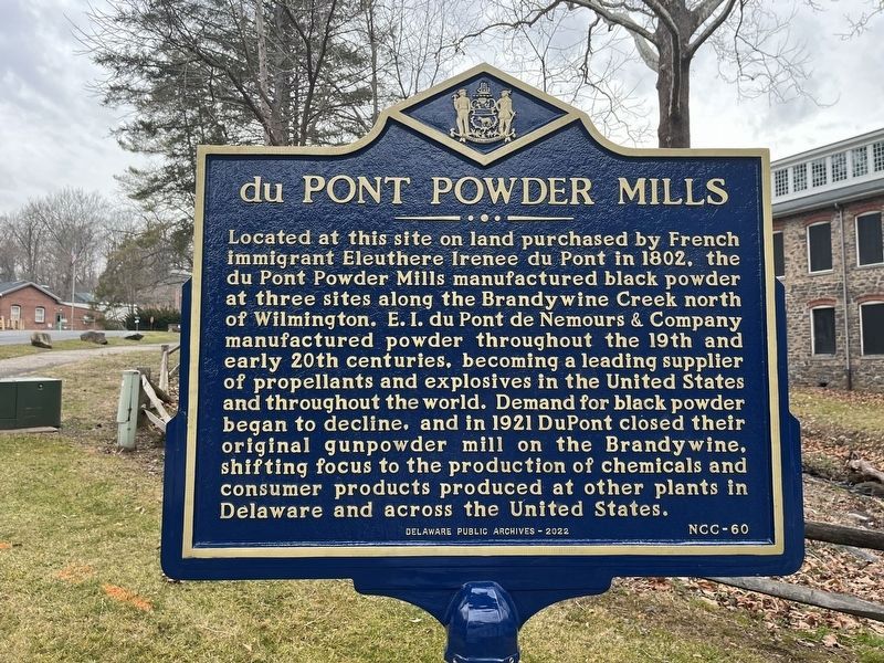 du Pont Powder Mills Marker image. Click for full size.