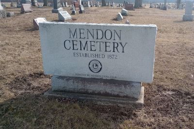 Mendon Cemetery Sign image. Click for full size.