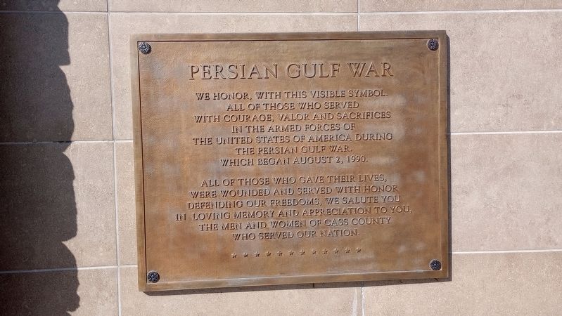 Cass County Persian Gulf War Memorial Marker image. Click for full size.