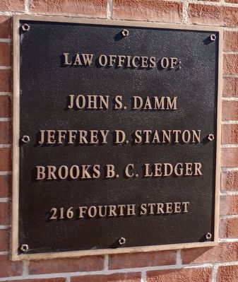 These premises were occupied as follows: Marker image. Click for full size.