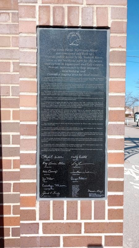 Little Turtle Waterway Plaza Marker. Click for full size. Little Turtle Waterway Plaza Marker image. Click for full size.