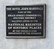 The Hotel John Marshall Marker image. Click for full size.
