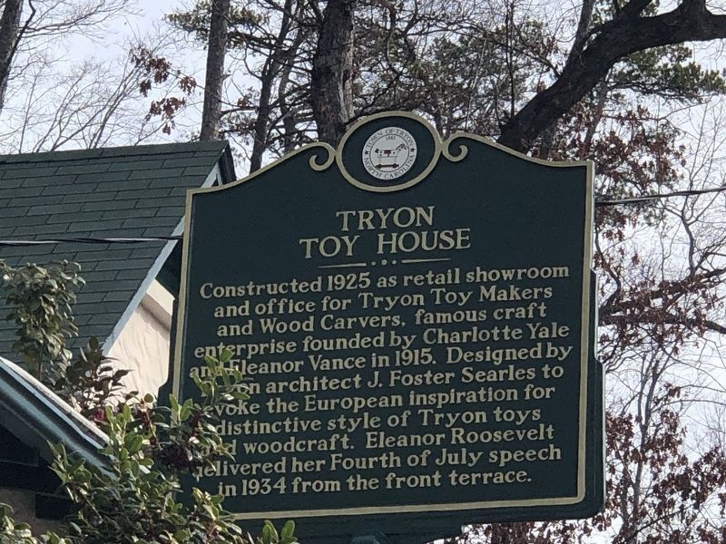 Tryon Toy House Marker. Click for full size. Tryon Toy House Marker image. Click for full size.