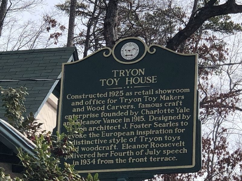 Tryon Toy House Marker image. Click for full size.