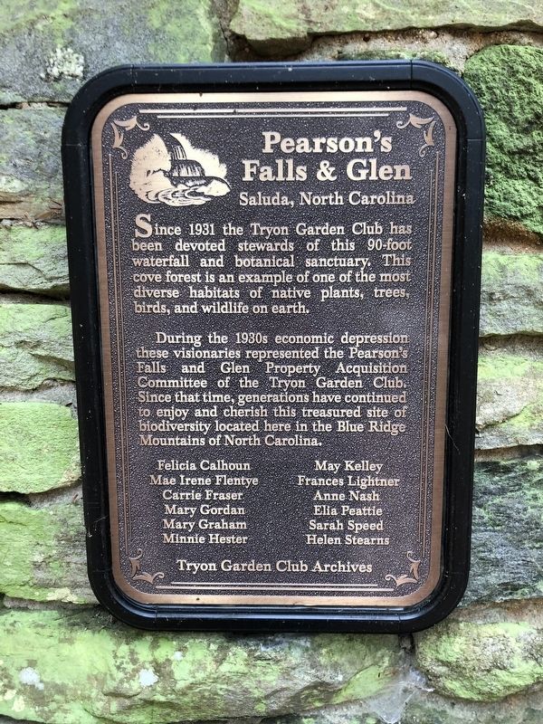 Pearson's Falls & Glen Marker. Click for full size. Pearson's Falls & Glen Marker image. Click for full size.